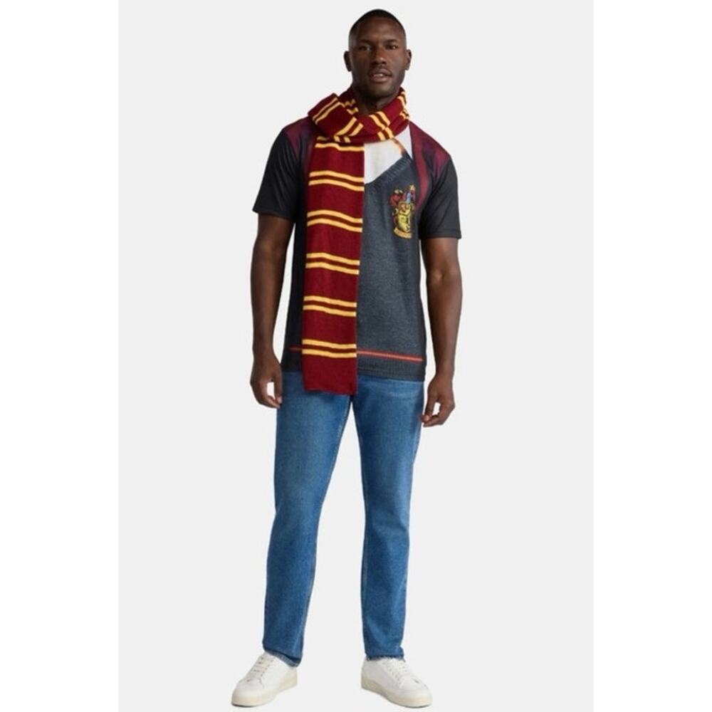 Harry Potter, Men's Graphic‎ Halloween Cosplay T-Shirt and Scarf Size XL NEW